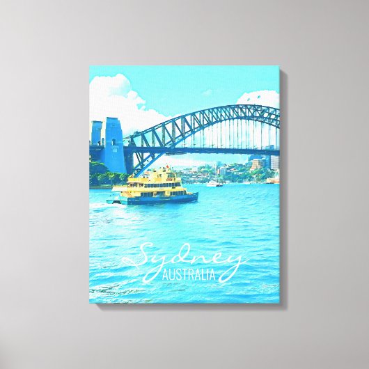 Sydney Ferry Harbour Bridge Leinwanddruck (Vorderseite)