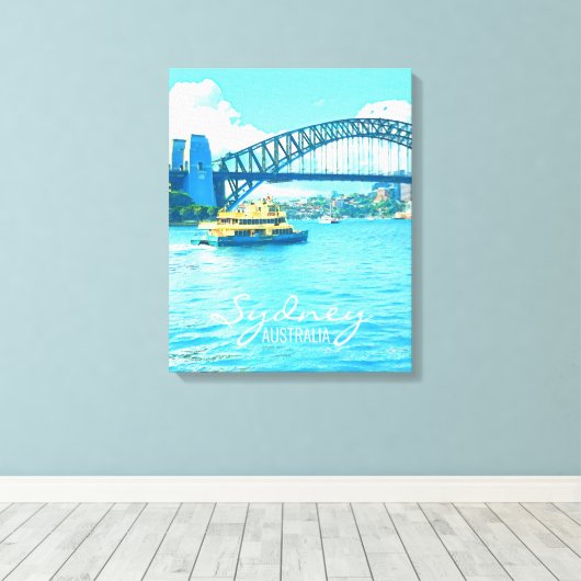 Sydney Ferry Harbour Bridge Leinwanddruck (Insitu (Holzboden))