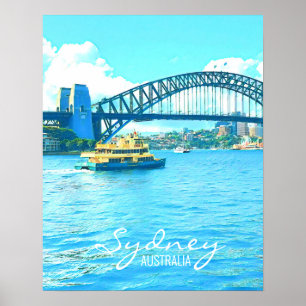 Sydney Ferry Harbour Bridge Poster