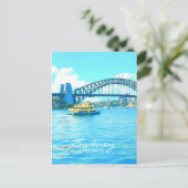 Sydney Ferry Harbour Bridge Postkarte (Stehend Vorderseite)