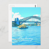 Sydney Ferry Harbour Bridge Postkarte (Vorne/Hinten)