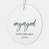 Sydney First Christmas Verlobt Modern Keramik Ornament (Links)