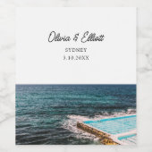 Sydney Gastgeschenk Hochzeit Personalisiert Wine L Weinetikett (Einzelnes Label)