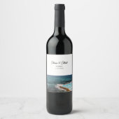 Sydney Gastgeschenk Hochzeit Personalisiert Wine L Weinetikett (Vorderseite)
