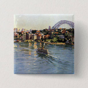 Sydney Hafen Australien Button