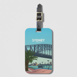 Sydney Hafen Australien Vintage Reise Gepäckanhänger