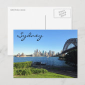 Sydney-Hafen blau Postkarte (Vorne/Hinten)