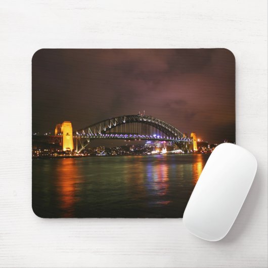 Sydney-Hafen-Brücke nachts Mousepad (Mit Mouse)