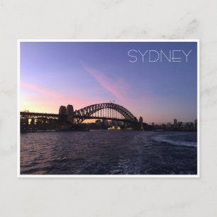Sydney-Hafen Brücke Sonnenuntergang Postkarte
