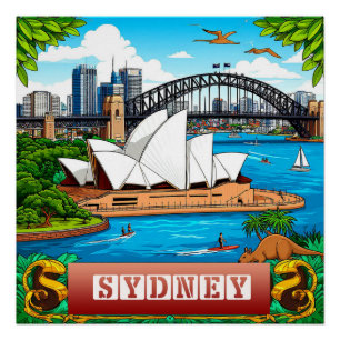 🌊 Sydney-Hafen-Reiseerinnerung für Besucher 🌊 Poster