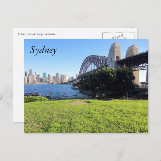 Sydney-Hafengras Postkarte (Vorne/Hinten)