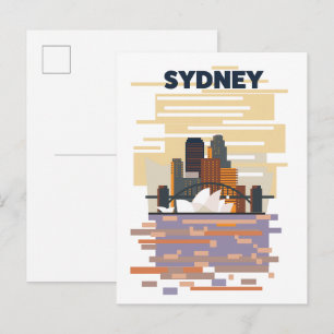 Sydney Harbor Einladungspostkarte