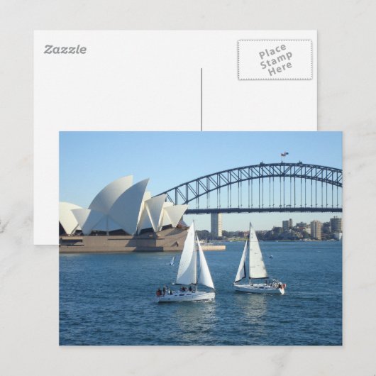 Sydney Harbor Postkarte (Vorne/Hinten)
