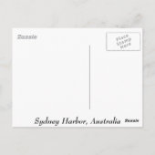 Sydney Harbor Postkarte (Rückseite)