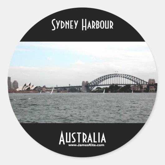 Sydney Harbor Runder Aufkleber (Vorderseite)