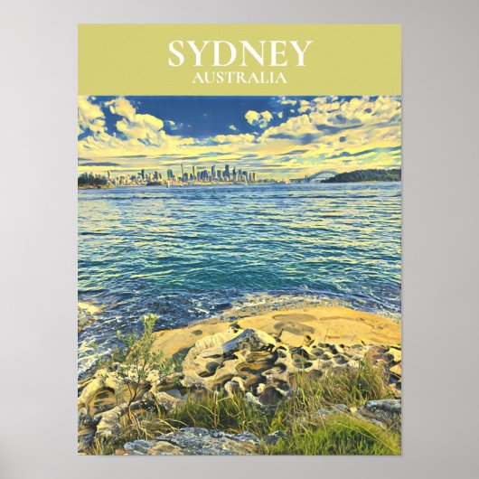 Sydney Harbor Skyline-Wanddekor Poster (Vorne)