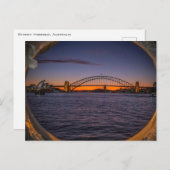 Sydney Harbor Sunset Postkarte (Vorne/Hinten)