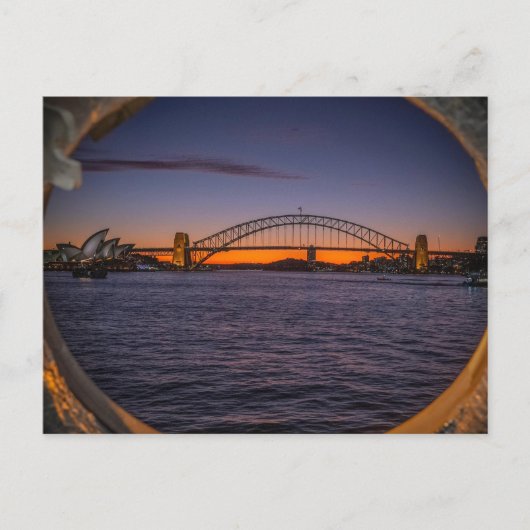 Sydney Harbor Sunset Postkarte (Vorderseite)