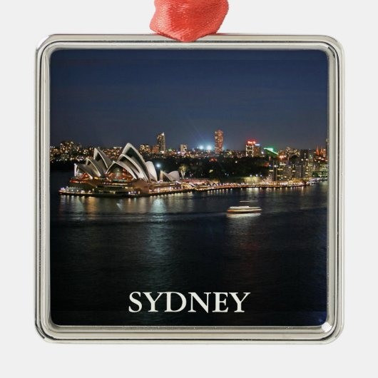 Sydney Harbour am Circular Quay Silbernes Ornament (Vorne)