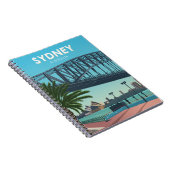 Sydney Harbour Australia Vintage Travel Notizblock (Rechte Seite)
