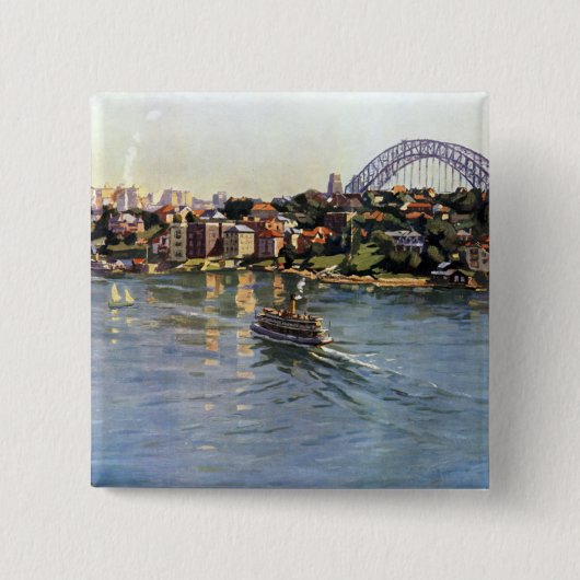 Sydney Harbour, Australien Button (Vorderseite)