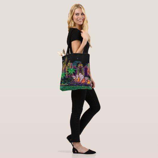 Sydney Harbour Black Sky by Sequin Dreams Studio Tasche (Am Model)
