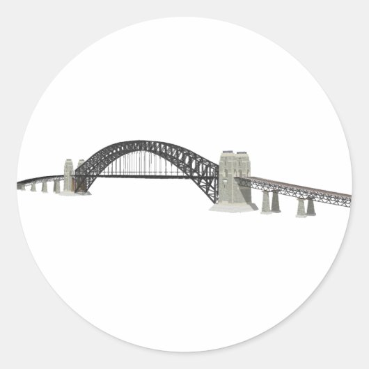 Sydney Harbour Bridge: 3D-Modell: Runder Aufkleber (Vorderseite)