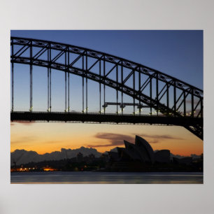 Sydney Harbour Bridge and Sydney Opera House at 2 Poster