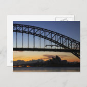 Sydney Harbour Bridge and Sydney Opera House at 2 Postkarte (Vorne/Hinten)