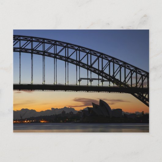 Sydney Harbour Bridge and Sydney Opera House at 2 Postkarte (Vorderseite)
