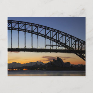Sydney Harbour Bridge and Sydney Opera House at 2 Postkarte