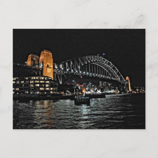 Sydney Harbour Bridge at Night - Australien Postca Postkarte (Vorderseite)