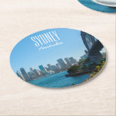 Sydney Harbour Bridge Australien City Landschaft Runder Pappuntersetzer (Angewinkelt)
