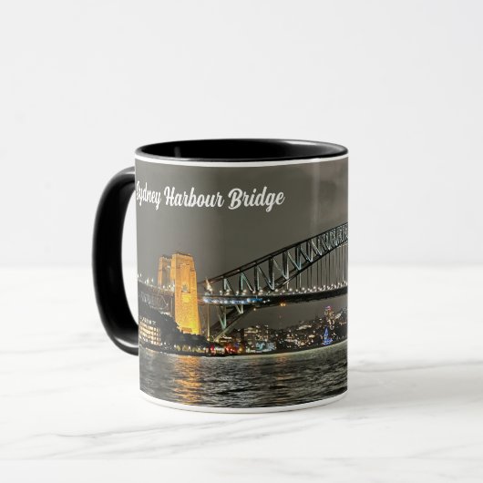 Sydney Harbour Bridge by Night, Australien, Foto Tasse (Vorderseite Links)
