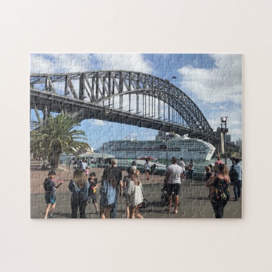 Sydney Harbour Bridge & Cruise Ship | Australien Puzzle (Horizontal)