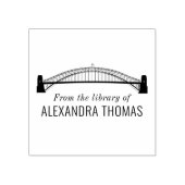 Sydney Harbour Bridge "From the Library" Book Gummistempel (Prägung)