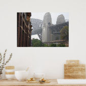 Sydney Harbour Bridge Gray Mist Poster (Küche)