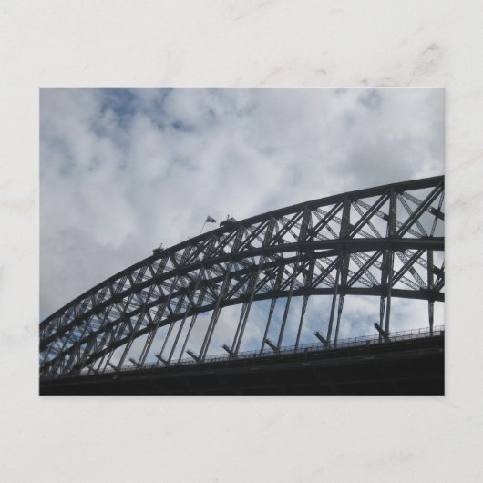 Sydney Harbour Bridge mit australischer Flagge Postkarte (Vorderseite)