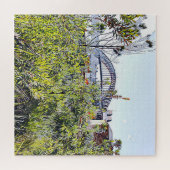 Sydney Harbour Bridge mit einheimischen Pflanze Puzzle (Horizontal)