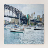Sydney Harbour Bridge mit Yachten Puzzle (Vertikal)