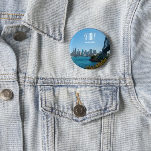 Sydney Harbour Bridge & Opera House Skyline Button (Beispiel)