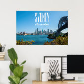 Sydney Harbour Bridge & Opera House Skyline Poster (Heimbüro)