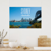 Sydney Harbour Bridge & Opera House Skyline Poster (Küche)