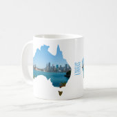 Sydney Harbour Bridge & Opernhaus Skyline Custom Kaffeetasse (Vorderseite Links)