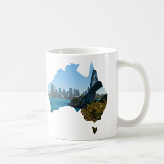 Sydney Harbour Bridge & Opernhaus Skyline Custom Kaffeetasse (Rechts)