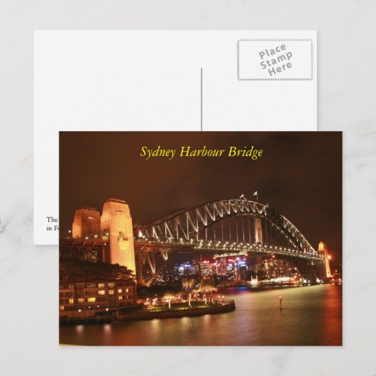 Sydney Harbour Bridge Postkarte (Vorne/Hinten)