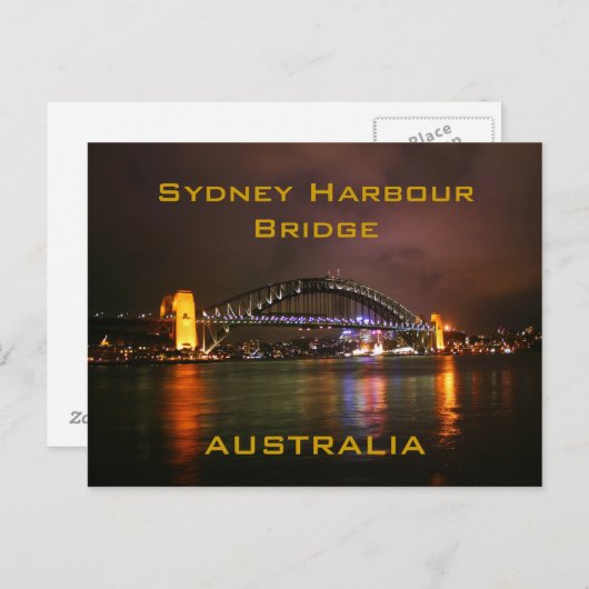 Sydney Harbour Bridge Postkarte (Vorne/Hinten)
