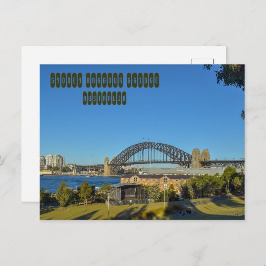 Sydney Harbour Bridge Postkarte (Vorne/Hinten)