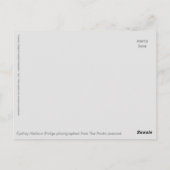 Sydney Harbour Bridge Postkarte (Rückseite)