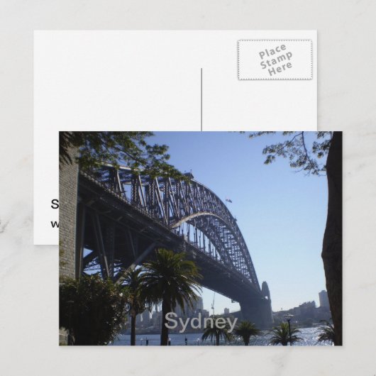 Sydney Harbour Bridge Postkarte (Vorne/Hinten)
